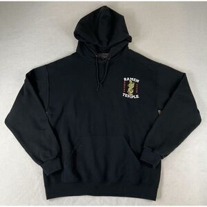 PLEASANT GETAWAY Ramen Temple Mens‎ Size Medium Black Hoodie Dragon
